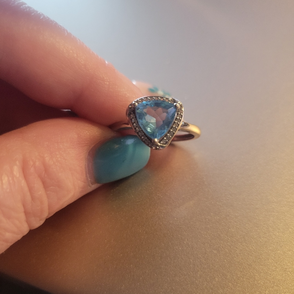 Kay Jewelers Topaz and Diamond Ring